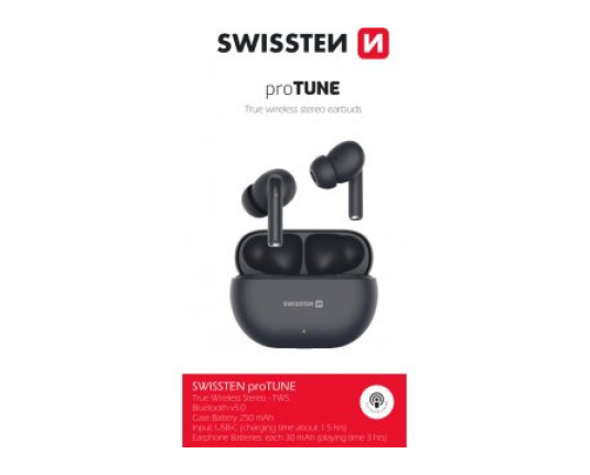 Računarske periferije i oprema - SWISSTEN SLUSALICE BLUETOOTH TWS PRO TUNE CRNE - Avalon ltd