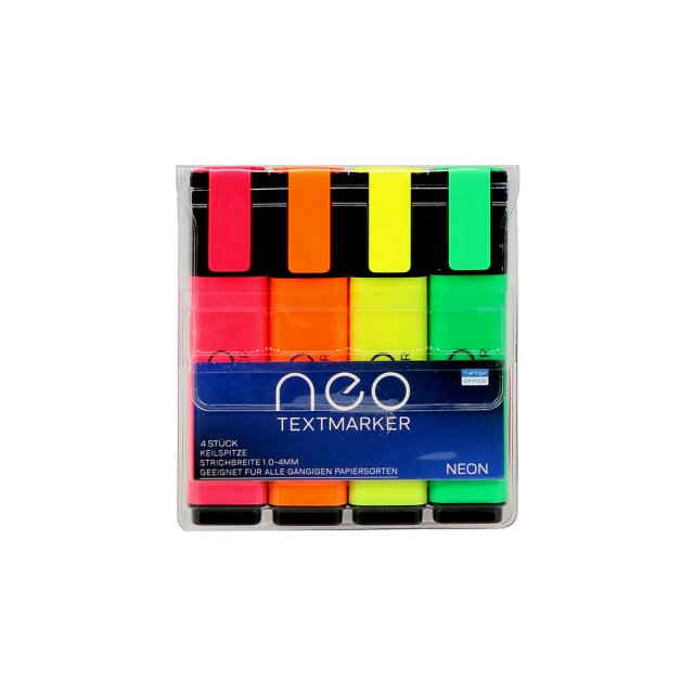 Kancelarijski Materijal - TTO NEO Textmarker NEON kosi vrh, 1.0-4mm 4/1 - Avalon ltd