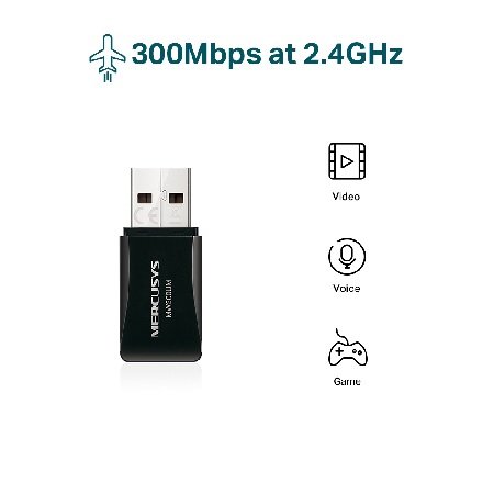 Mrežna oprema, Adapteri, AP i ruteri - MERCUSYS MW300UM N300Mb/s MINI WiFi USB ADAPTER 2.4GH - Avalon ltd