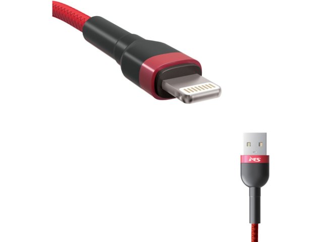 Kablovi, adapteri i punjači - KABL MS USB-A 2.0->LIGHTNING 2m crveni - Avalon ltd