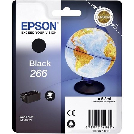 Štampači, skeneri i oprema - Toner Epson INK JET Br. 266, (Black),5,8ml/max. 250 strana za WorkForce WF-100W i WF-110W - Avalon ltd