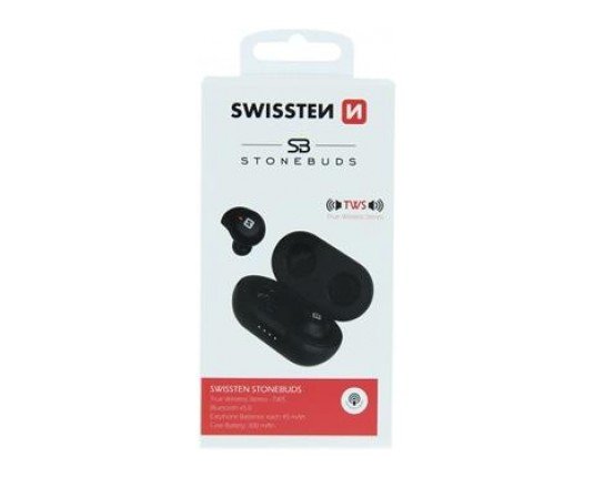 Računarske periferije i oprema - Swissten Slusalice Bluetooth TWS Stonebuds Black - Avalon ltd