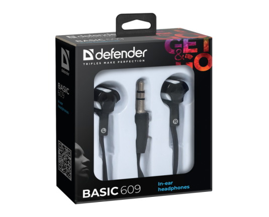 Računarske periferije i oprema - Defender Slusalice Basic 609 IN-ear Black + white - Avalon ltd