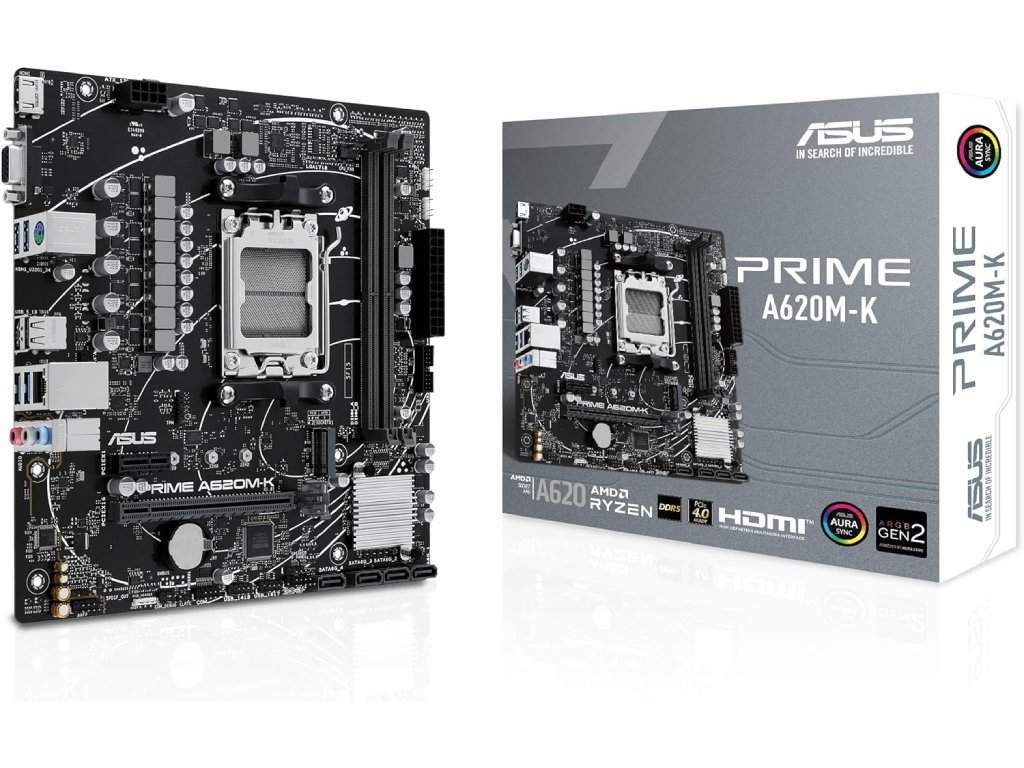 Računarske komponente - ASUS AMD Ryzen MB PRIME A620M-K, 2*DDR5 DIMM 7200+(OC), 1 x PCIe 4.0 x16, VGA/HDMI, USB 3.2, AM5 - Avalon ltd