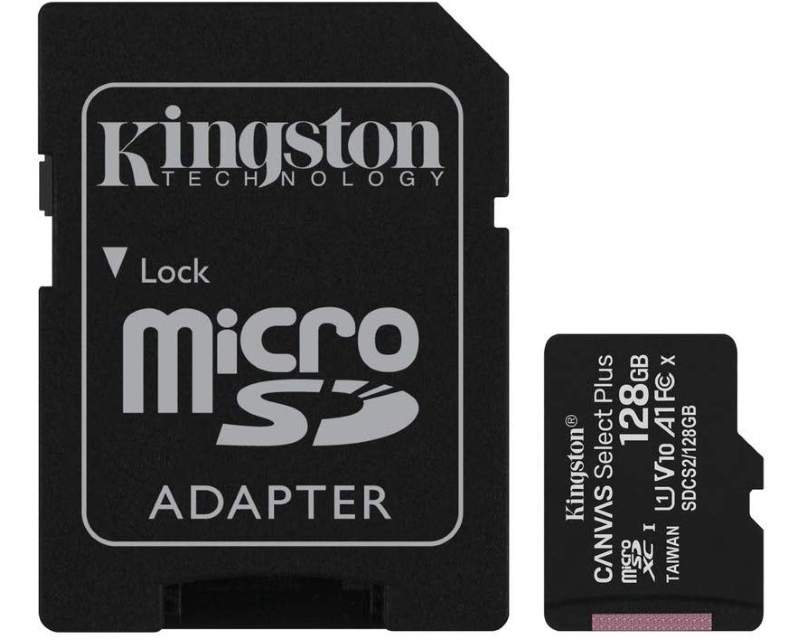 USB memorije i Memorijske kartice - KINGSTON Memorijska kartica A1 MicroSDXC 128GB 100R class 10 SDCS2/128GB + adapter - Avalon ltd