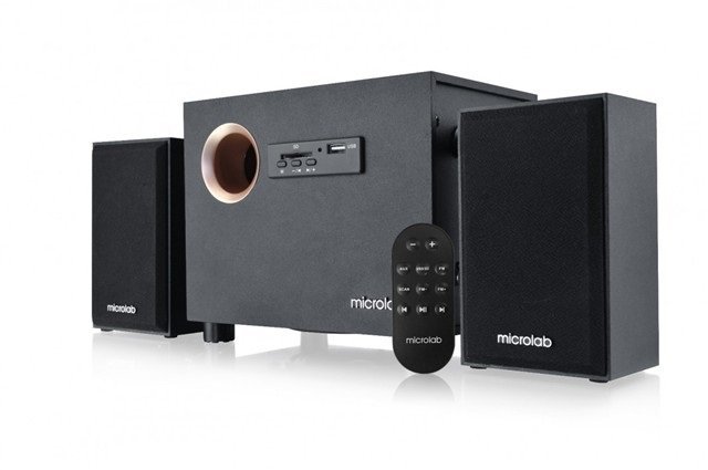 Računarske periferije i oprema - MICROLAB M105R 2.1 10W RMS FM/USB/SD/REMOTE BLACK WOODEN WOOFER - Avalon ltd