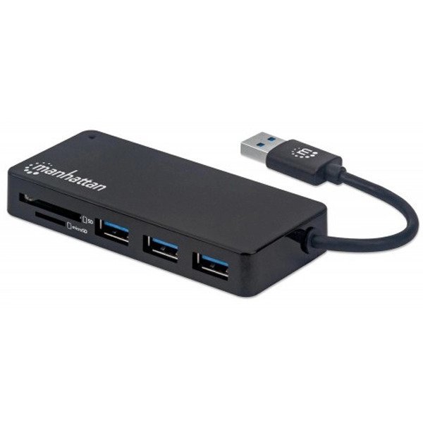 Računarske periferije i oprema - Manhattan 3-Port USB 3.2 Gen 1 Hub/Card Reader - Avalon ltd