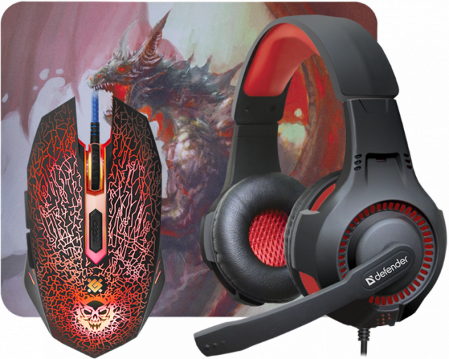 Računarske periferije i oprema - DEFENDER TECHNOLOGY GAMING COMBO DRAGONBORN MHP-003 MOUSE + HEADSET + MOUSE PAD - Avalon ltd