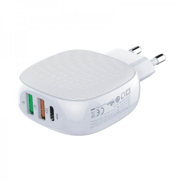 Kablovi, adapteri i punjači - MOYE PUNJAC VOLTAIC USB PD TYPE -C QC 3.0 28.5W WHITE - Avalon ltd