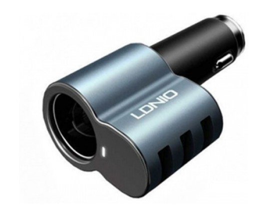 Kablovi, adapteri i punjači - CAR CHARGER WITH SOCKET ADAPTER AND 3XUSB 5.1A (TYPE C CABLE) - Avalon ltd