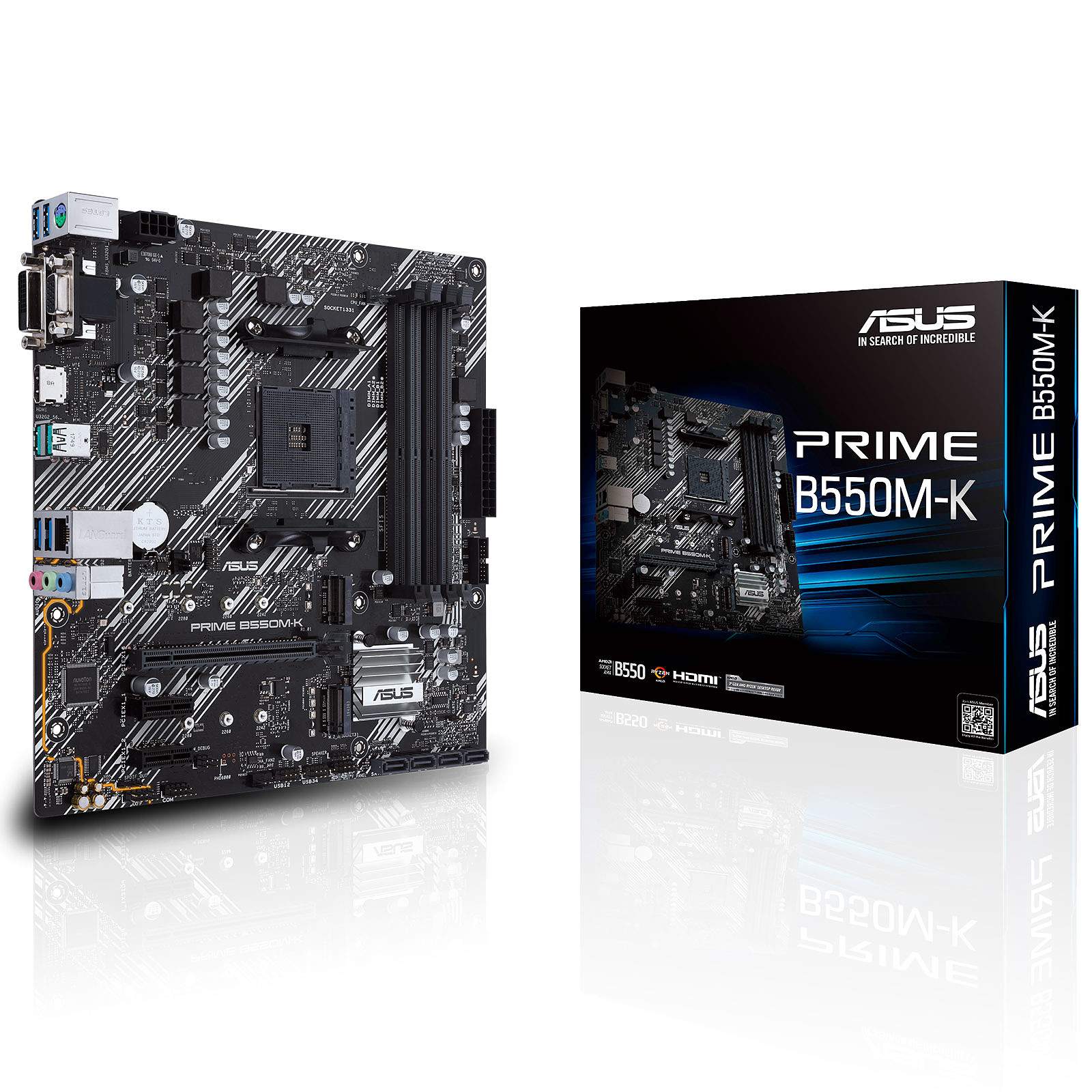 Računarske komponente - ASUS AMD Ryzen MB - PRIME B550M-K,  4*DDR4 DIMM 4866MHz, VGA/DVI-D/HDMI, Dual M.2 PCIe 4.0 - Avalon ltd