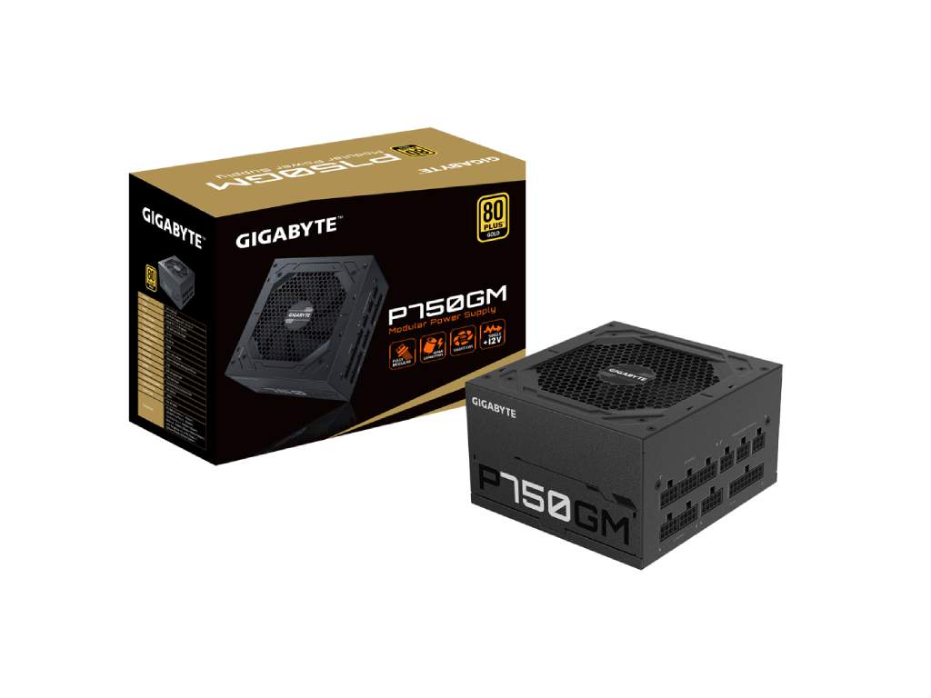 Računarske komponente - GIGABYTE GP-P750GM 750W Power Supply, 80 PLUS Gold certified, Fully modular, 120mm HYB Fan - Avalon ltd