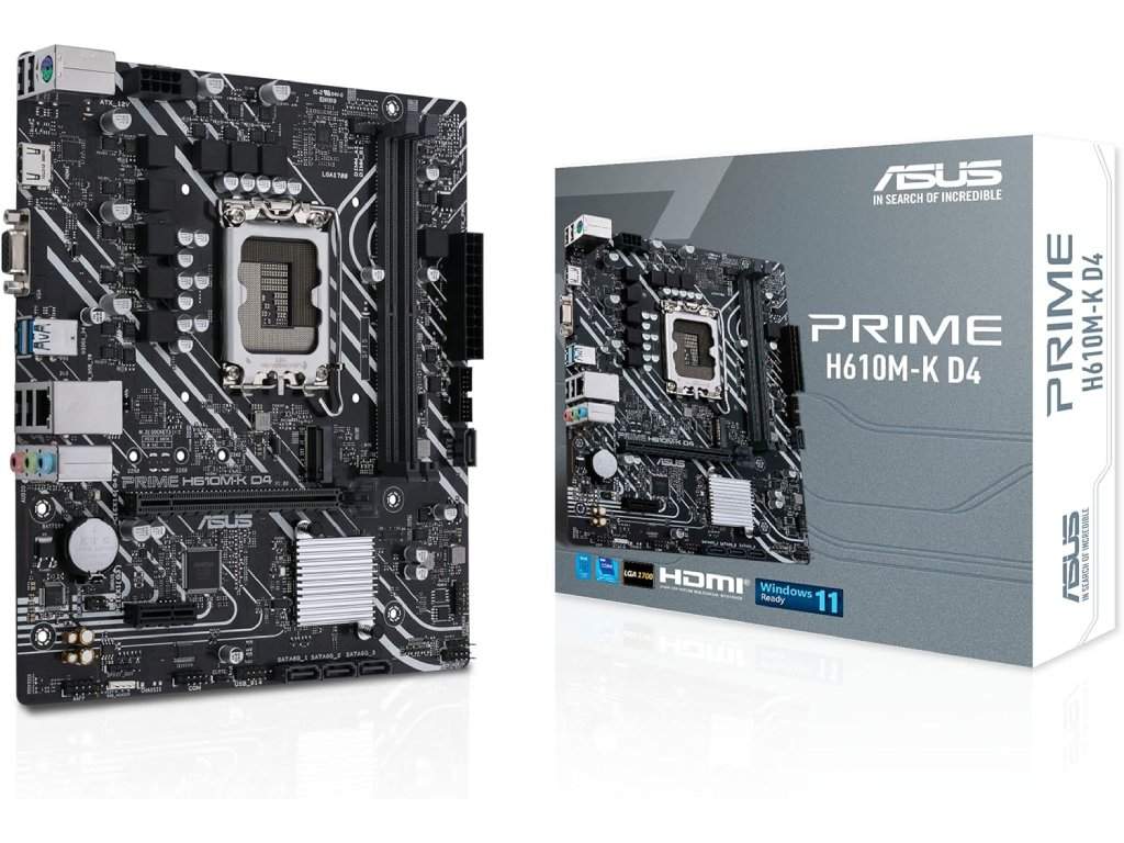 Računarske komponente - ASUS Intel MB PRIME H610M-K D4, 2*DDR4 3200MHz, M.2 PCI3 3.0, VGA/HDMI, USB 3.3, LGA1700 - Avalon ltd