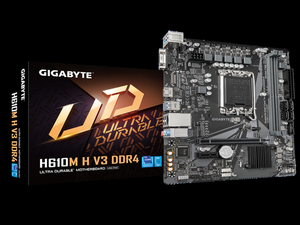 Računarske komponente - GIGABYTE INTEL MB H610M H V3 DDR4, 2*DDR4 3200MHz, M.2, USB 3.2, HDMI/VGA, GbE LAN, LGA 1700 - Avalon ltd