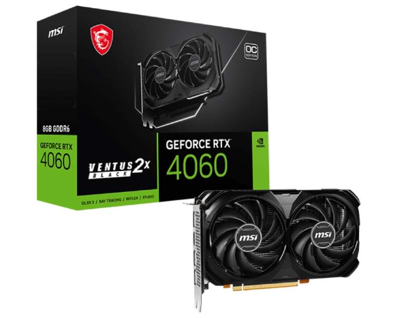 Računarske komponente - MSI nVidia GeForce RTX 4060 8GB 128bit RTX 4060 VENTUS 2X BLACK 8G OC - Avalon ltd