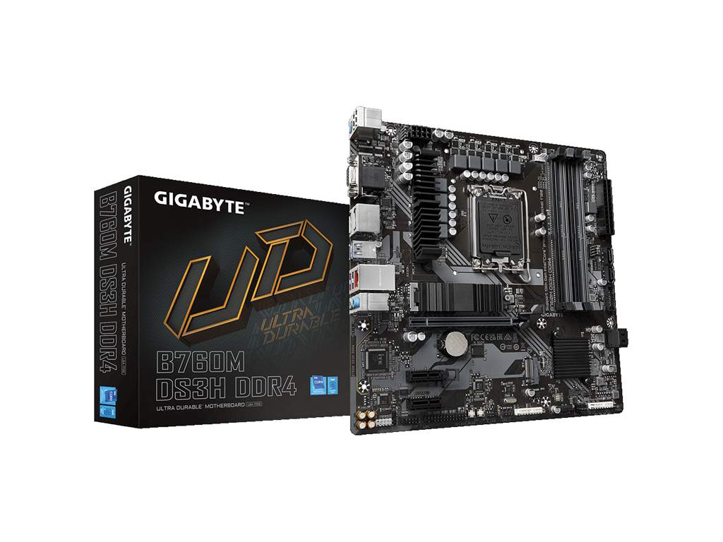 Računarske komponente - GIGABYTE Intel MB B760M DS3H DDR4, 4*DDR4 5333MHz, 2*PCIe 4.0 x4 M.2, RAID, DP*2/HDMI/VGA,LGA 1700 - Avalon ltd