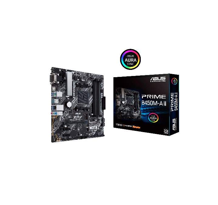 Računarske komponente - ASUS AMD Ryzen MB PRIME B450M-A II, 4*DDR4 4400MHz, M.2 PCIe 3.0, HDMI/DVI-D/VGA, USB 3.2 Gen 2, AM4 - Avalon ltd